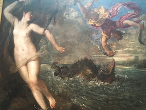 Perseus and Andromeda painting by Titian