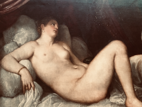 Danae painting by Titian